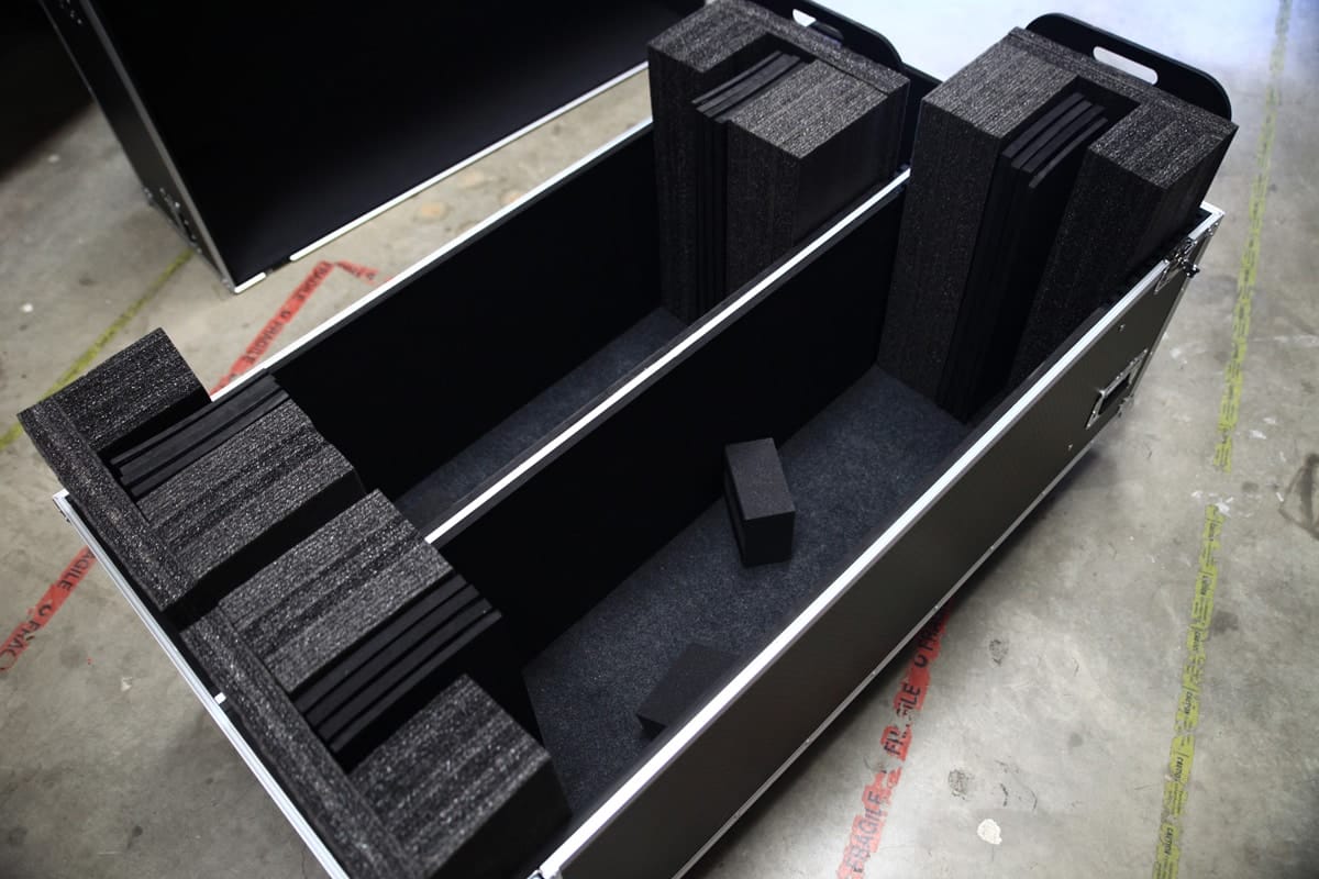 TV Case with Adjustable dividers- Armor Custom Road Cases