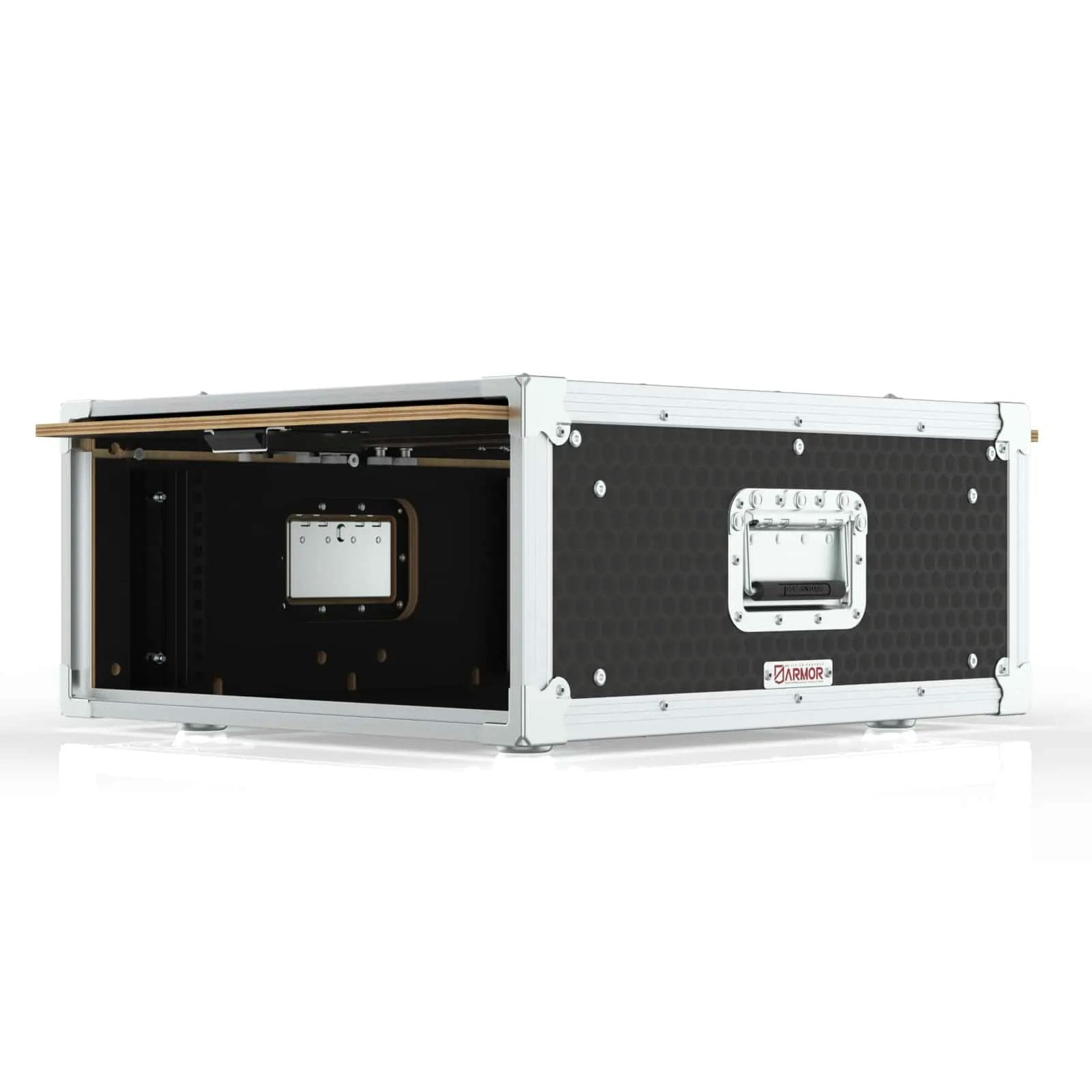 4 RU Rack Case W/ Retractable Slam Lid | 59 × 54 × 27 Cm, 14 Kg