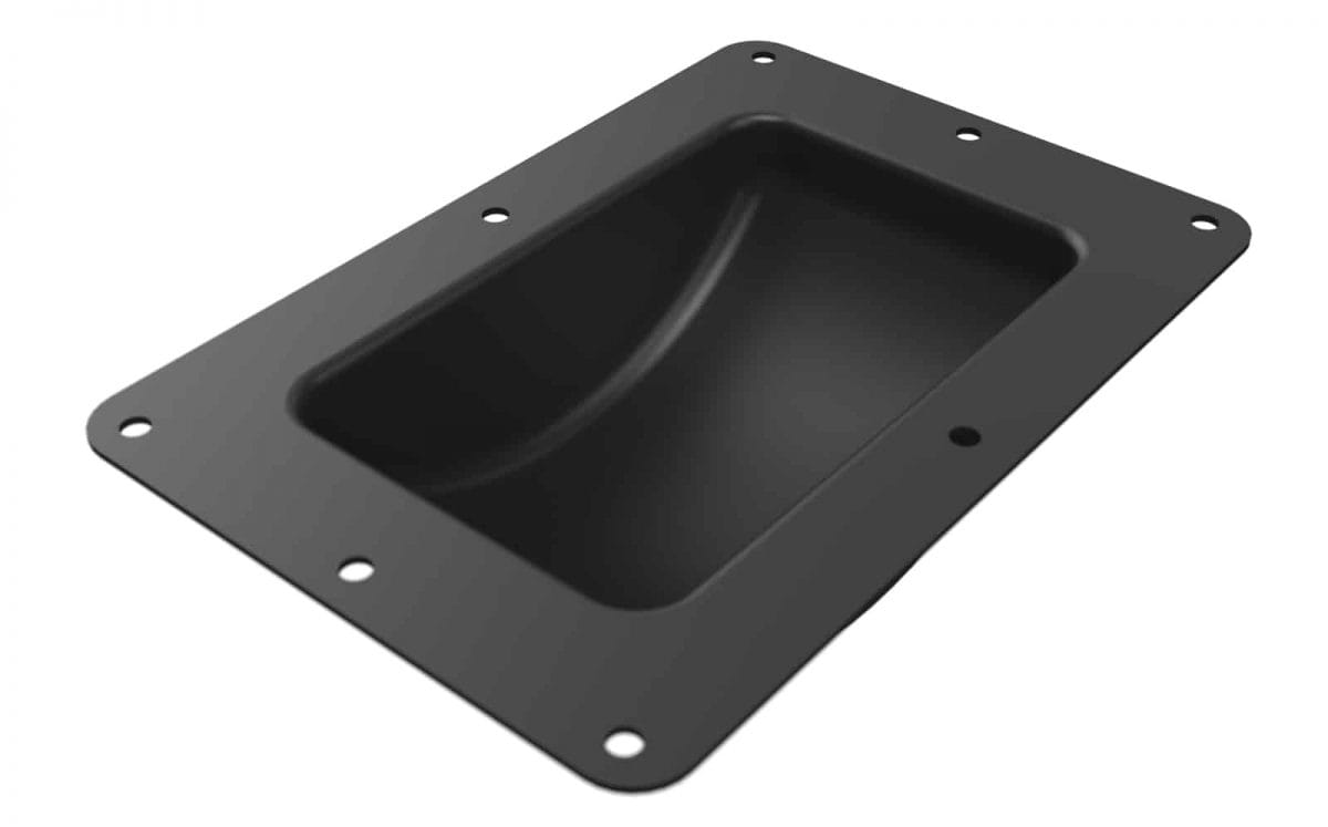 ARMOR YR-6201 Black Castor Dish with Deep Recess for 4'' Castors