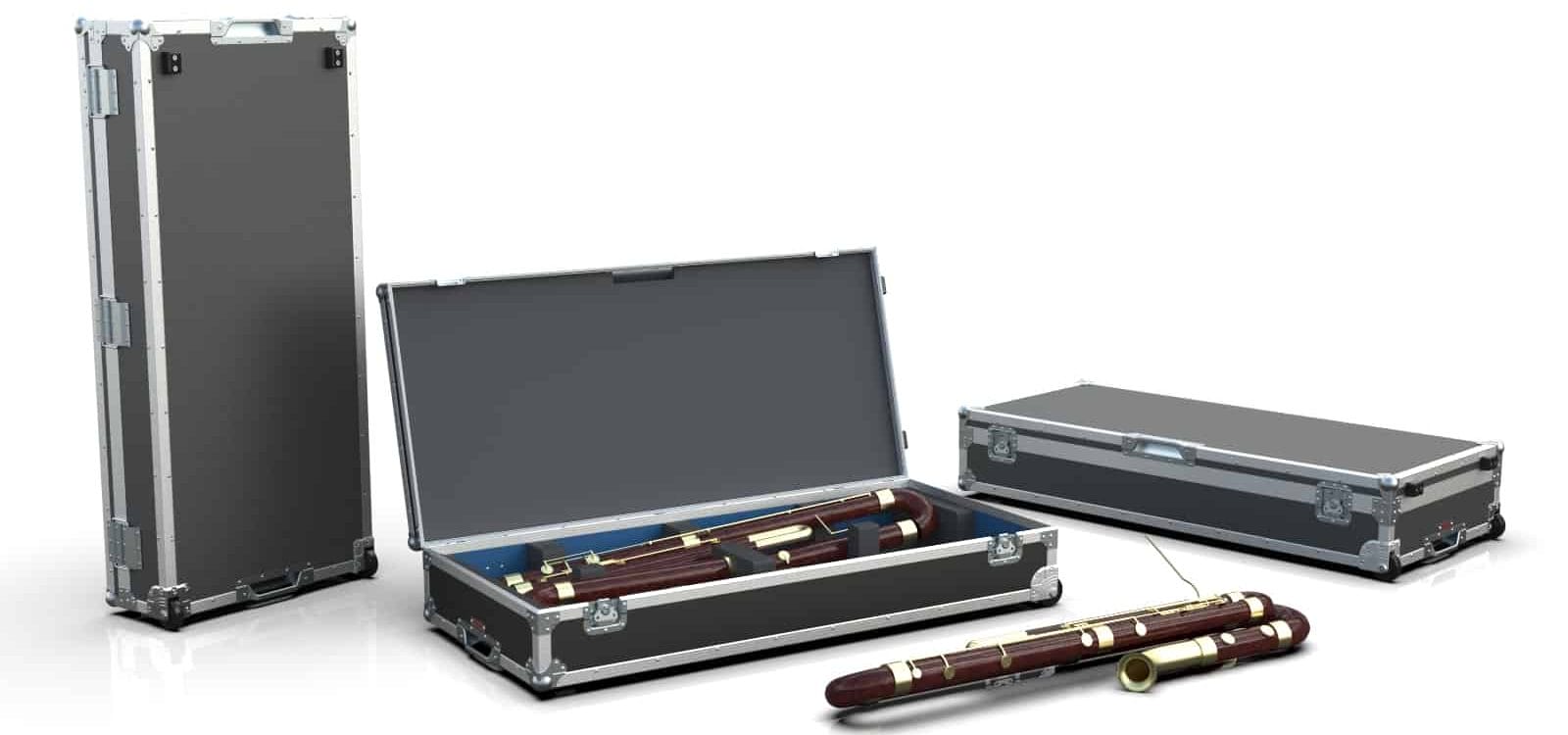 Protective Flight Case For Contrabassoon-Open