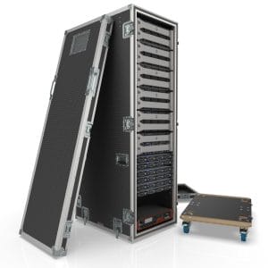 Rack Case With Foam Shock Proof, 40U, 650Mm Deep With Cable Trays 6 Rf40 Shock Mounted Suspended Rack Case
