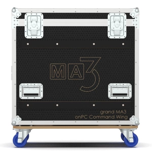 Ma3 Command Wing Case With Dog Box, Monitor Stand And Vesa Arm For 2 Monitors, Led Light 9 Road Case For Grand Ma3 Onpc Command Wing Cw Lighting Console