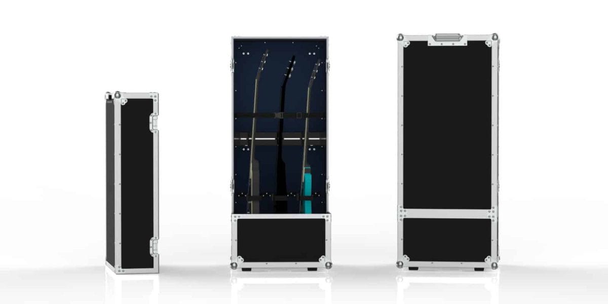 Triple Guitar Traveler With Adjustable Sliding Foam Blocks