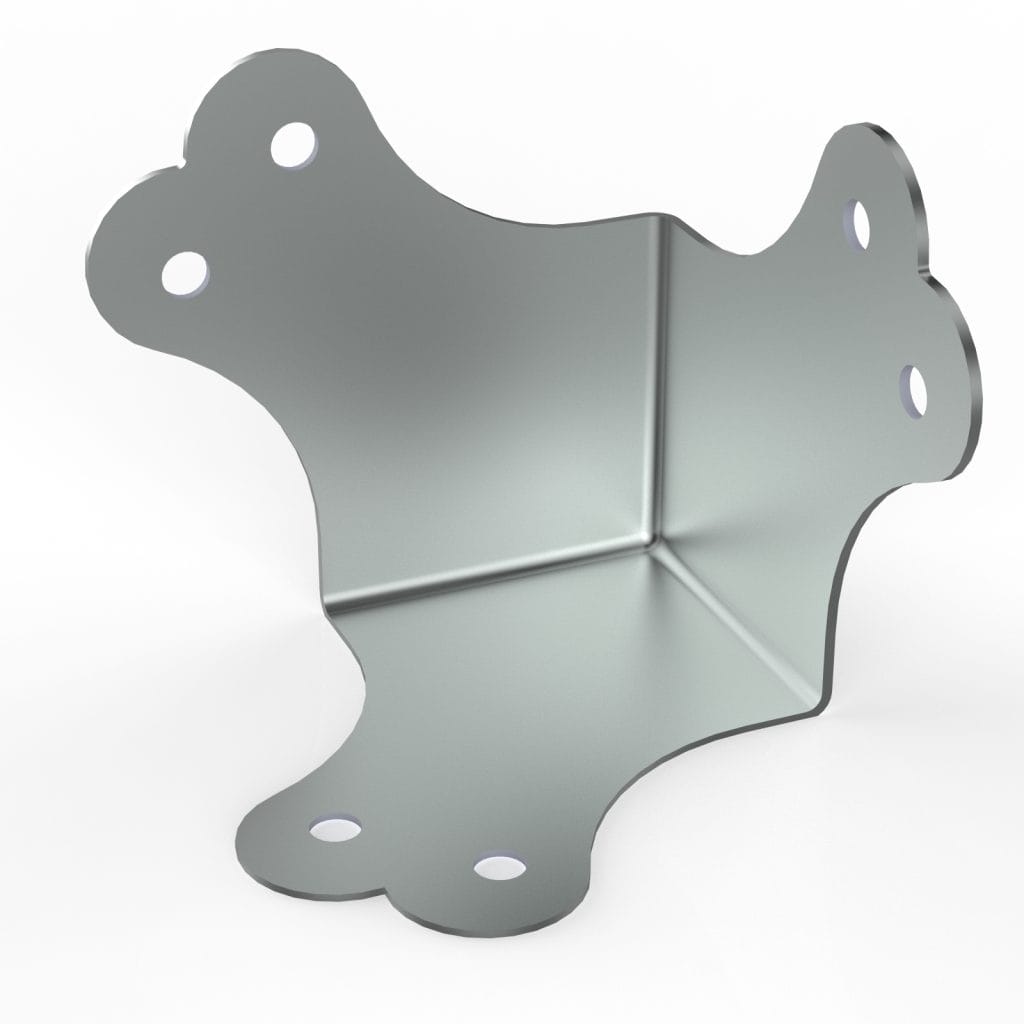 Armor C3201 3-Legged 6 Hole Large Flat Corner