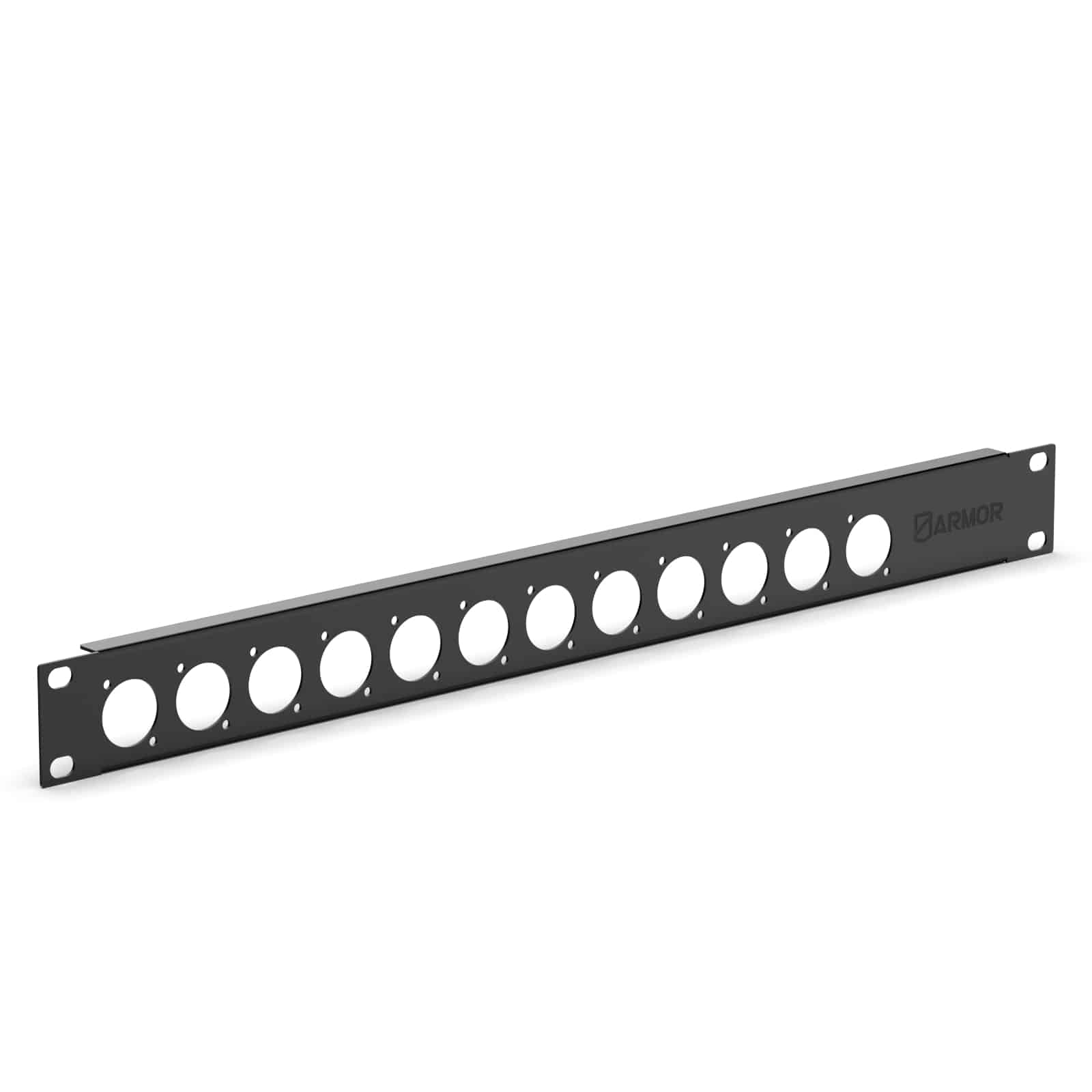 Rak-1U-Rp-02_Isometric ARMOR RAK-1U-RP-02 1RU PATCH PANEL WITH 12 SIZE D HOLES