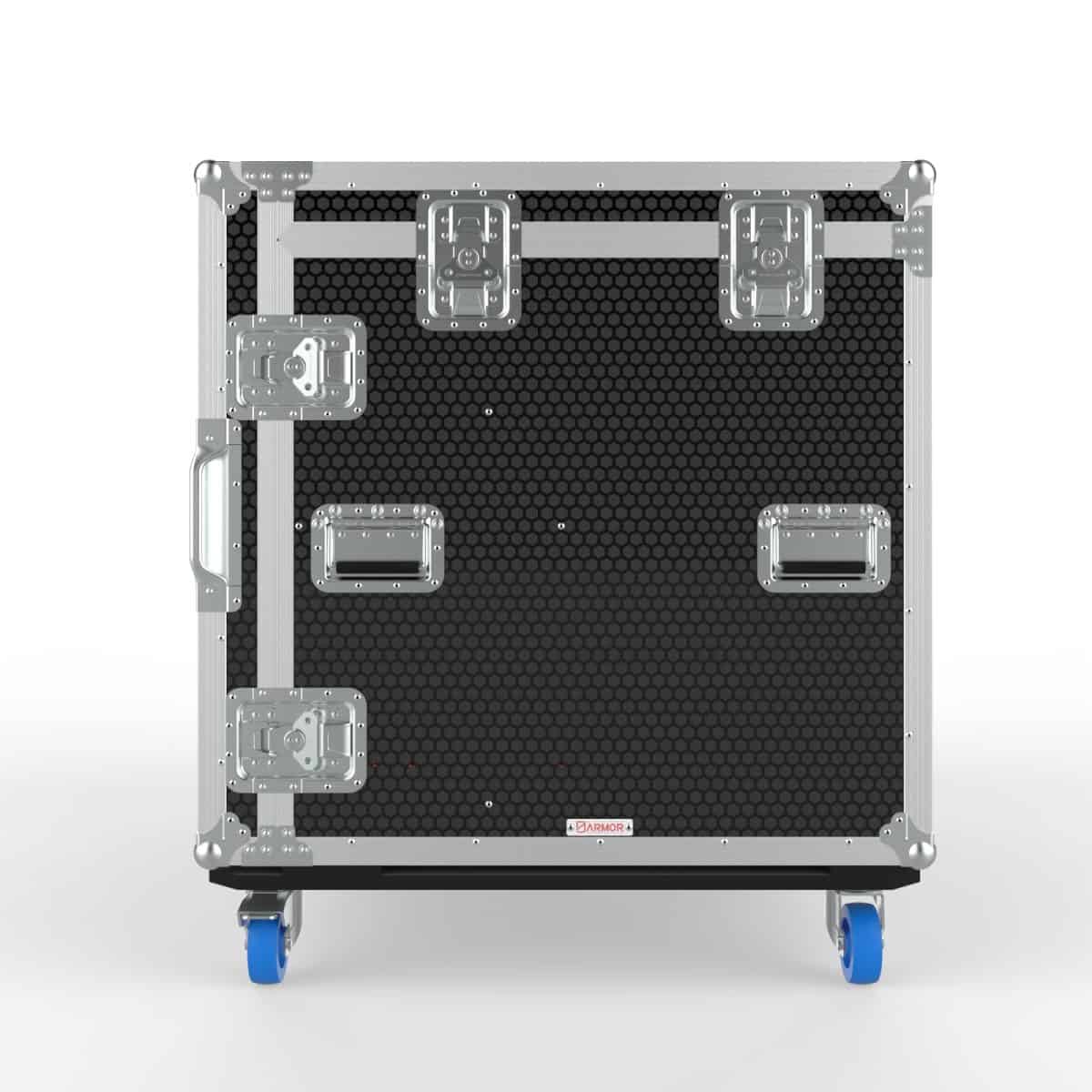 Vision Production Flypack Work Station Road Case With Motorized Lift For 6 Of 24&Quot; Monitors