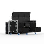 Vision Production Flypack Work Station Road Case With Motorized Lift For 6 Of 24&Quot; Monitors