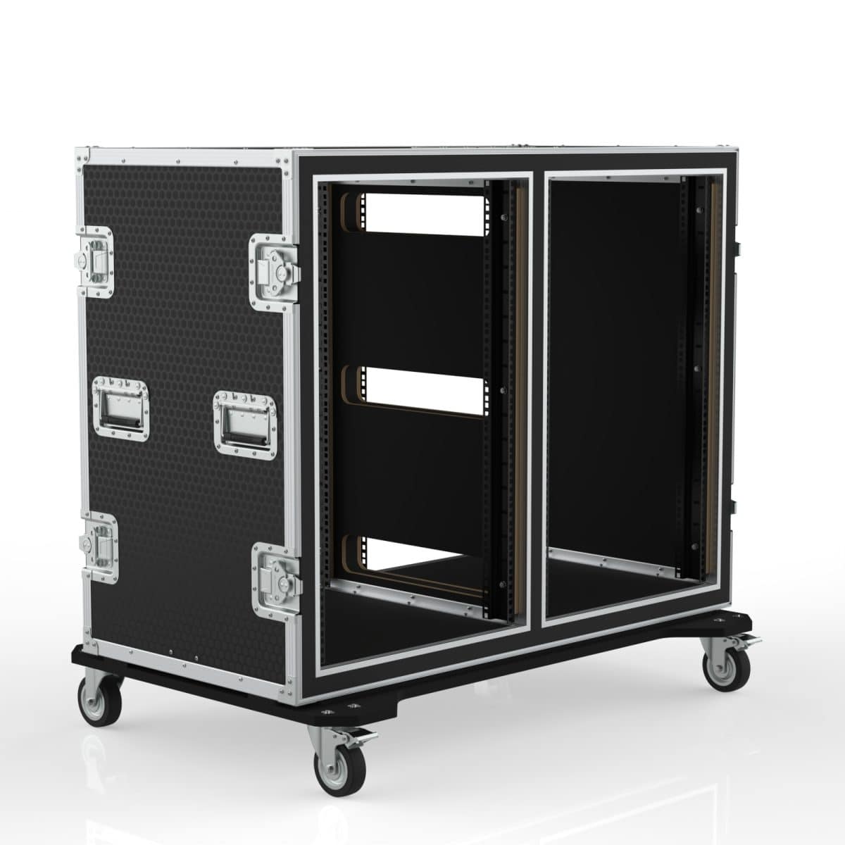 Custom Road Case For Foam Shock Proof Double Rack 18Ru