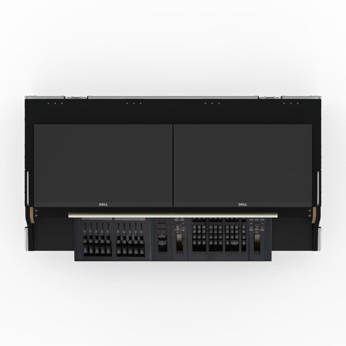 Lighting Console Road Case For Etc Ion Xe With Fader Wing, Led Ligth, Adjustable Monitor Stand For 2