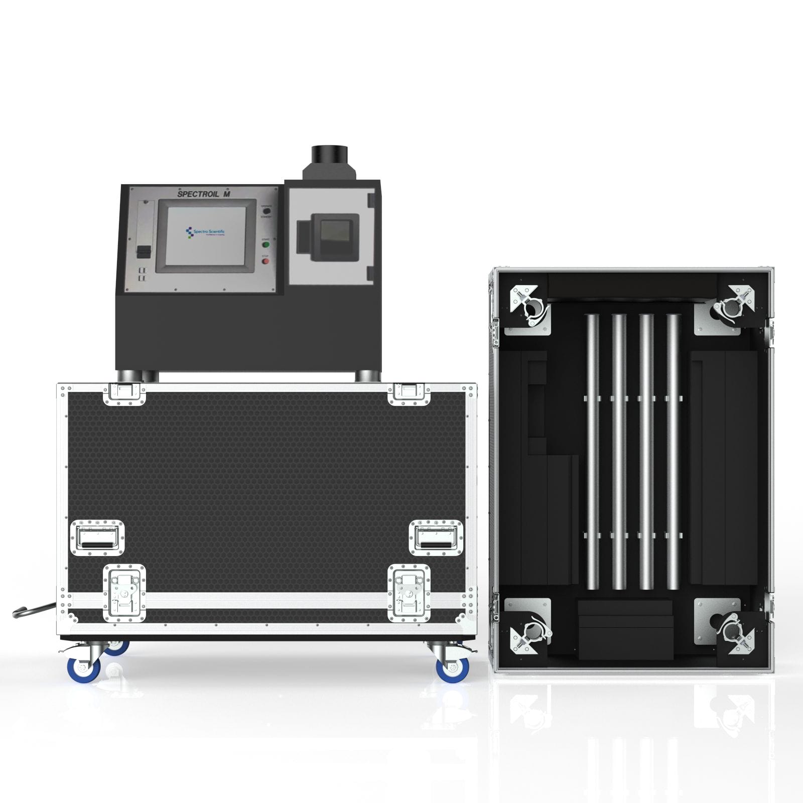 Transport Case For Crea Spectoil M Fuel Testing Device On Manual Lift