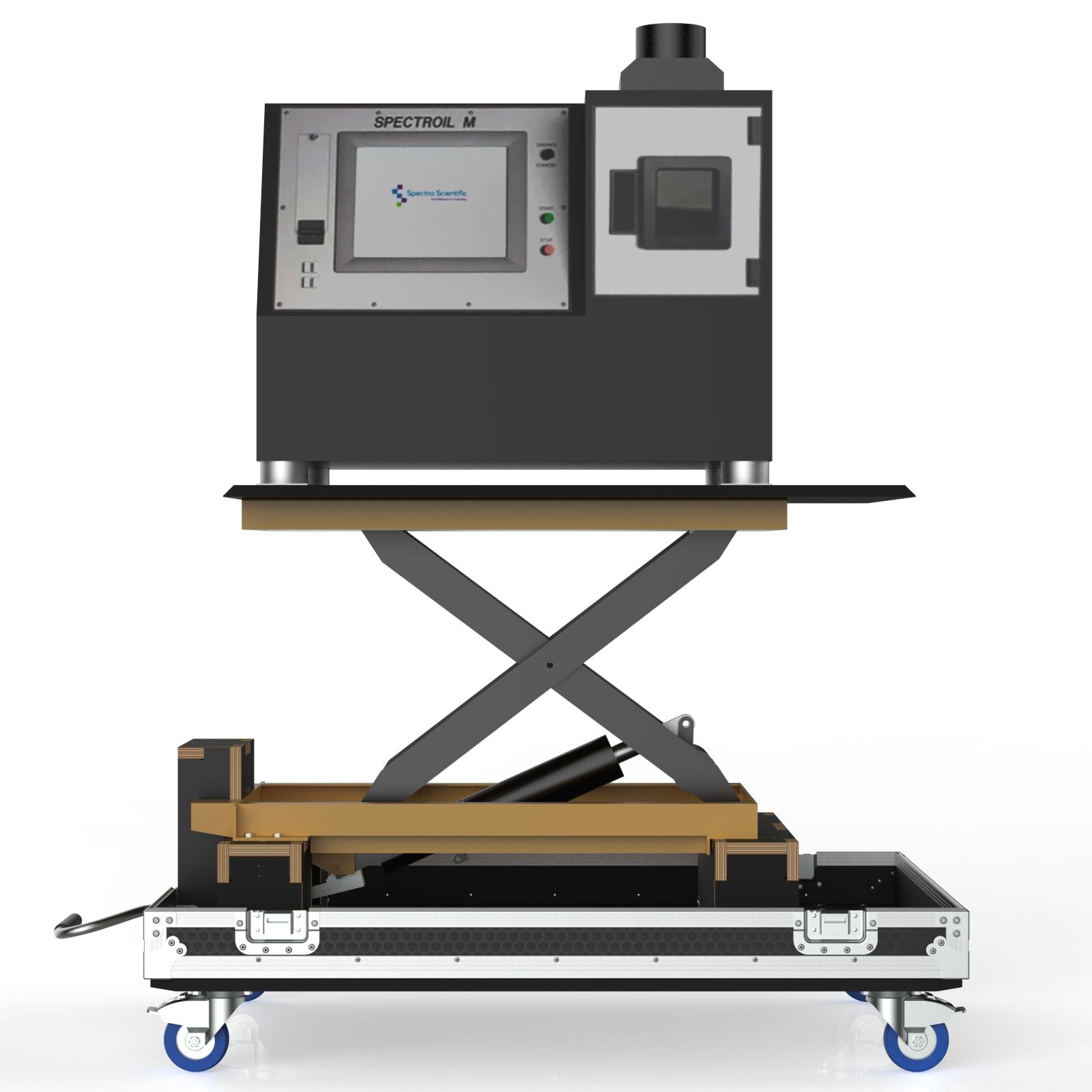 Transport Case For Crea Spectoil M Fuel Testing Device On Manual Lift