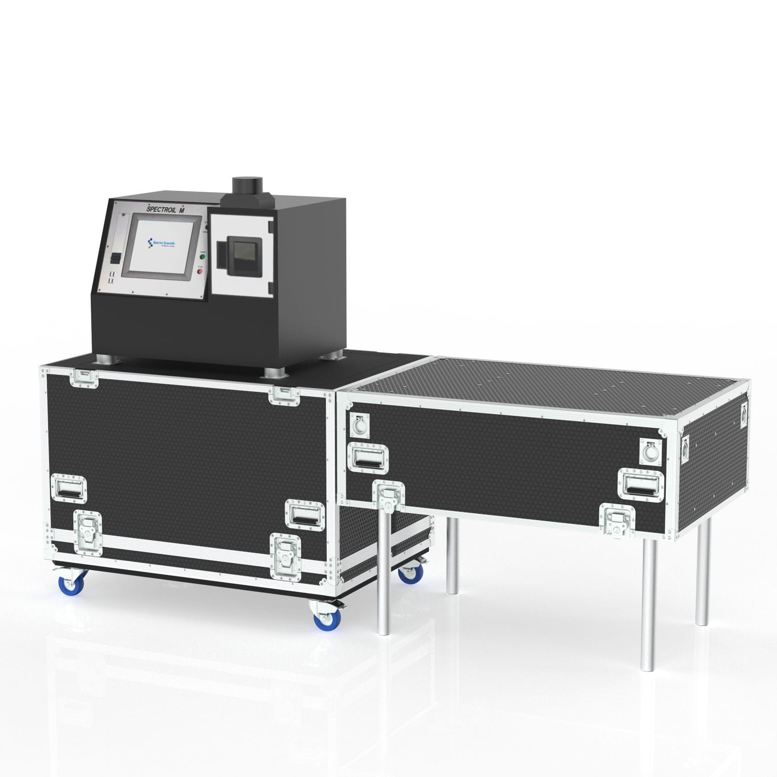 Transport Case For Crea Spectoil M Fuel Testing Device On Manual Lift