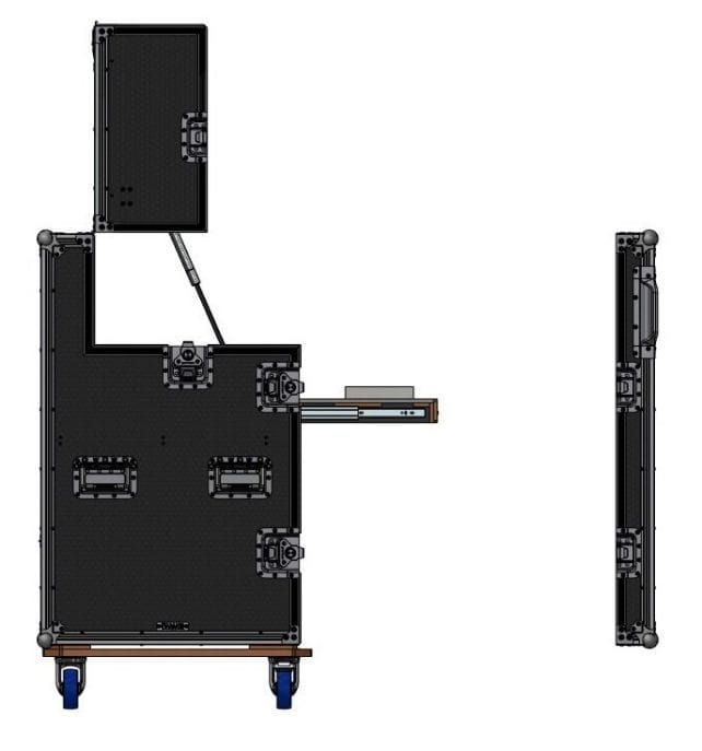 Innovative Mobile Recording Workstation Road Case For West Moreton Education And Training Centre 4 Mobile Recording Workstation Road Case