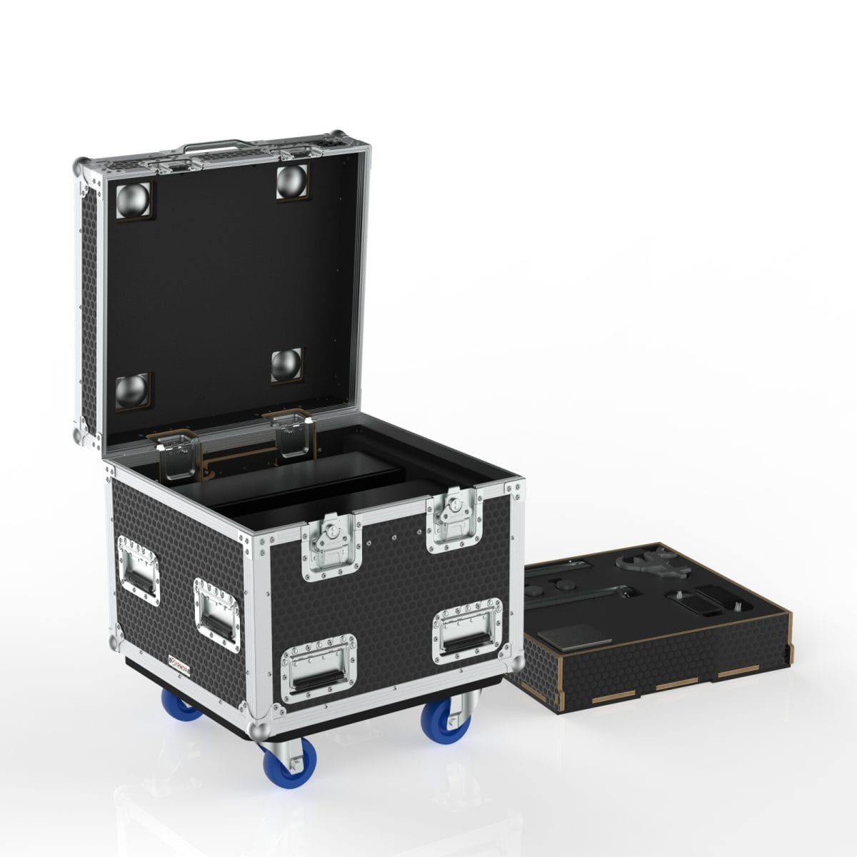 Dual Speaker Case For Db Technology Vio X205 With Foam Insert Tray For Accessories, Focused Prod