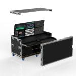 Vision Production Flypack Work Station Road Case With Motorized Lift For 6 Monitors, Pull Out Trays
