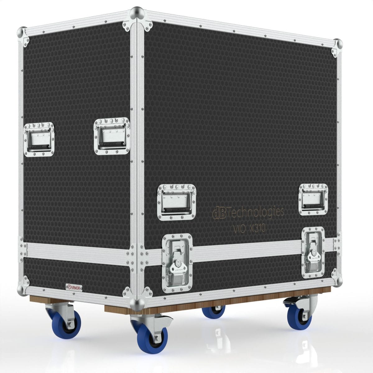 Road Case For Dual D&Amp;B X310 Speakers With Center Storage For 2X Vertical Brackets