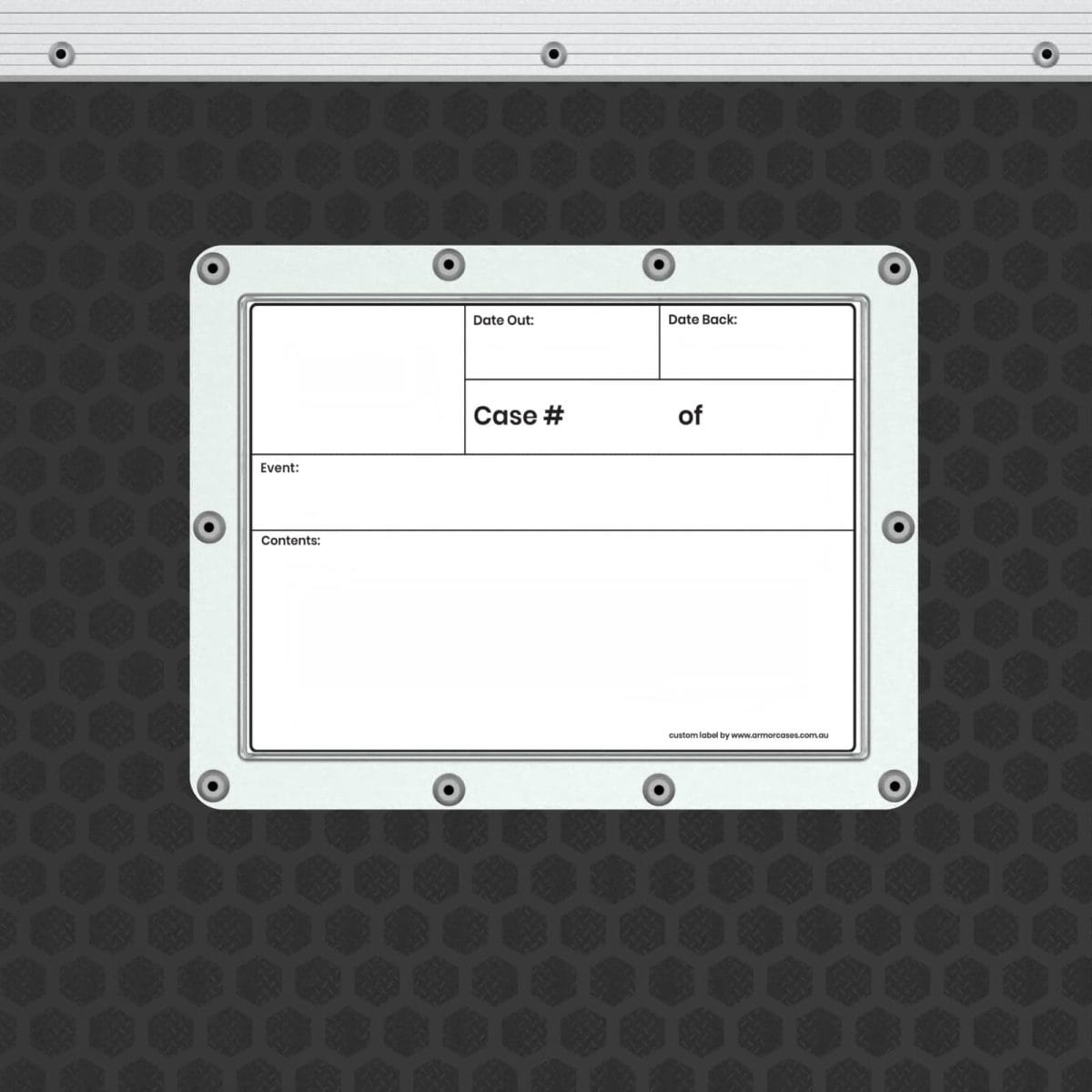 Armor Standard Road Case Touring Labels For Penn Elcom Label Dishes - Pack Of 50