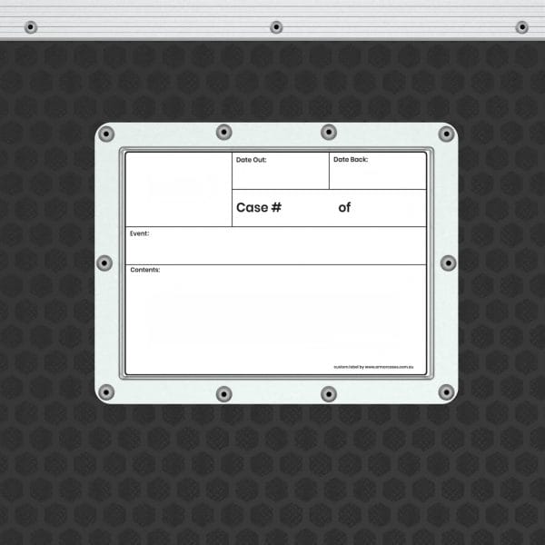 Armor Standard Road Case Touring Labels For Penn Elcom Label Dishes - Pack Of 50
