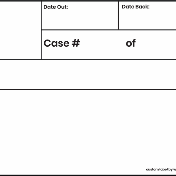 ARMOR STANDARD ROAD CASE TOURING LABELS FOR PENN ELCOM LABEL DISHES - PACK OF 50
