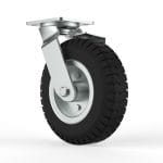 Nx Pneumatic P8 8&Quot; Swivel Castor 200Mm, Braked, 120Kg, 253Mm Installed Height