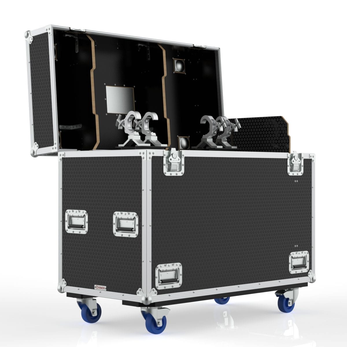 Road case for 2x Claypaky Sharpy Plus single moving head lights
