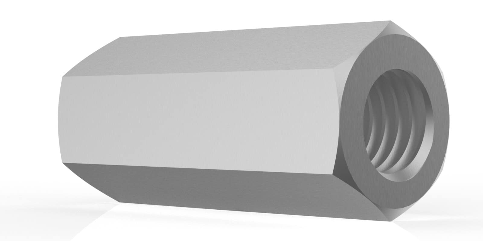 Hexagon Nut M6, Face To Face 10Mm, Length 25Mm, Zinc Coated 1 Hexagon Nut M6, Face To Face 10Mm, Length 25Mm, Zinc Coated
