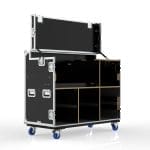 Compressor Workstation Case With Hinged Top Lid, Removable Front Lid With Legs