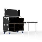 Compressor Workstation Case With Hinged Top Lid, Removable Front Lid With Legs