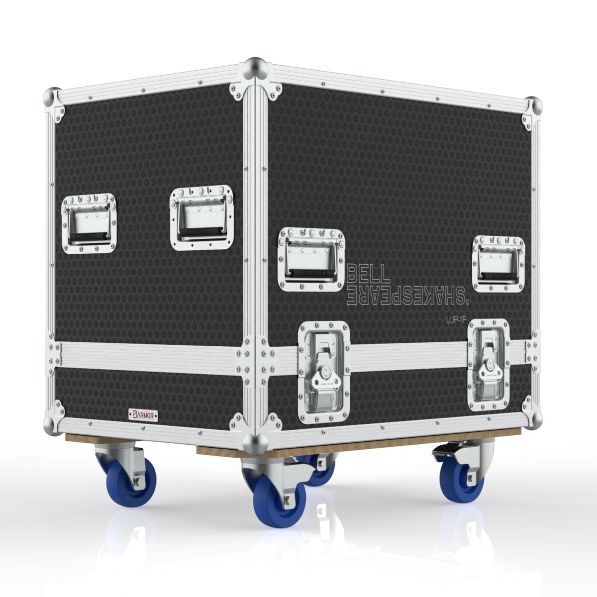 Speaker Case For Dual Meyer Upj-1P With K&Amp;M 2X 195-8 Adapters Spt. From Spk. Bs Engrav.