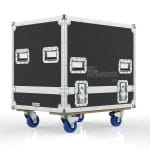 Speaker Case For Dual Meyer Upj-1P With K&Amp;M 2X 195-8 Adapters Spt. From Spk. Bs Engrav.