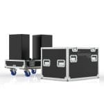 Speaker Case For Dual Meyer Upj-1P With K&Amp;M 2X 195-8 Adapters Spt. From Spk. Bs Engrav.