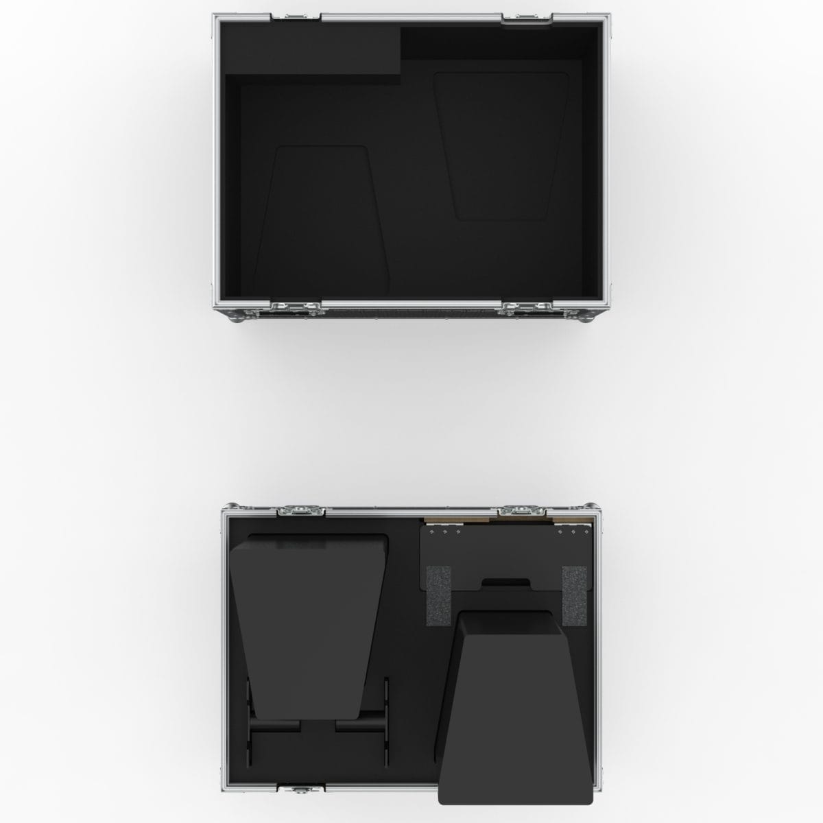 Speaker Case For Dual Meyer Upj-1P With K&Amp;M 2X 195-8 Adapters Spt. From Spk. Bs Engrav.