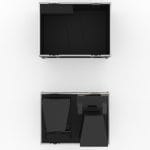 Speaker Case For Dual Meyer Upj-1P With K&Amp;M 2X 195-8 Adapters Spt. From Spk. Bs Engrav.