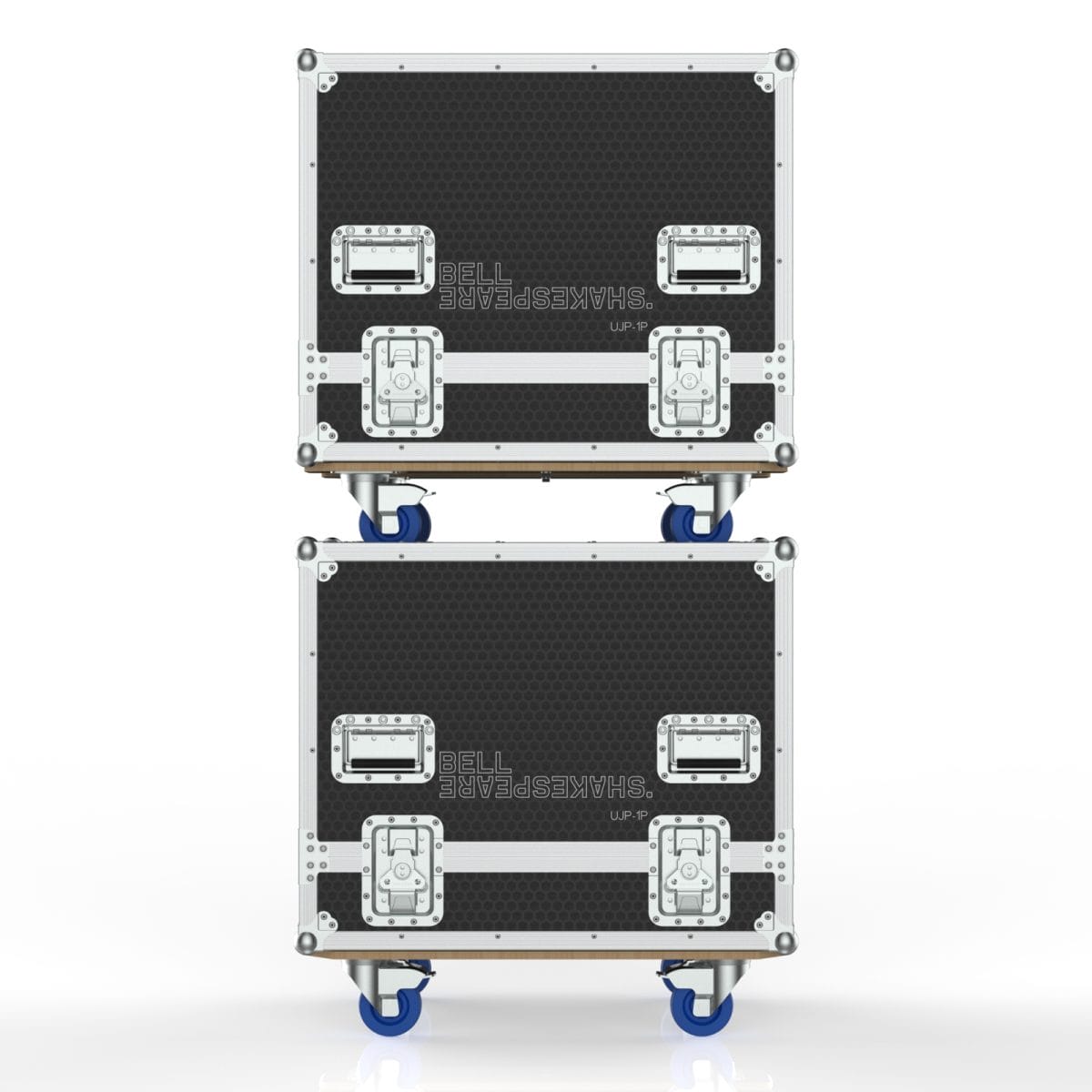 Speaker Case For Dual Meyer Upj-1P With K&Amp;M 2X 195-8 Adapters Spt. From Spk. Bs Engrav.