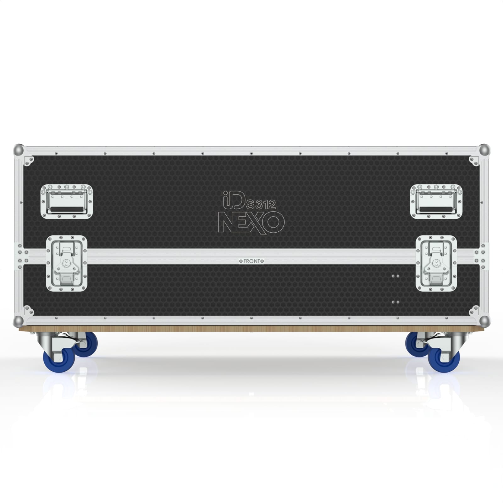Spk-Nexo-Ids312-Front View Road Case For 2 Of Nexo Ids312 Speaker, With Compartment