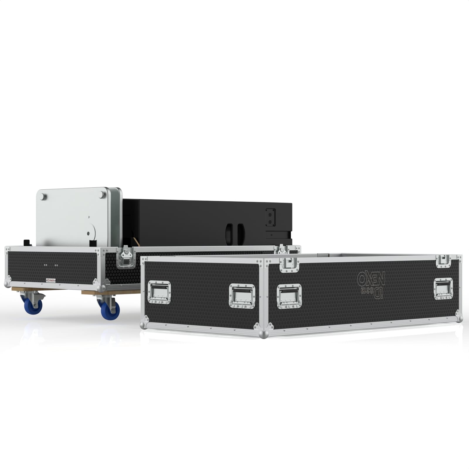 Spk-Nexo-Ids312-Isometric Functional View-Ne Road Case For 2 Of Nexo Ids312 Speaker, With Compartment