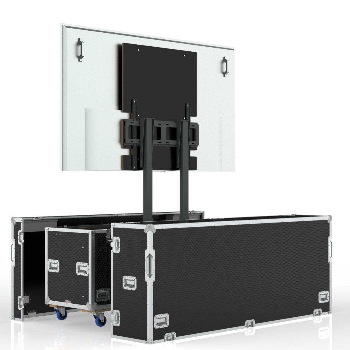 Tv Case With Built In Motorized Lift For Hisense 100&Quot; 100Bm66D, With Split Lid, Rack Mount 6Way Pdu