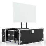 Tv Case With Built In Motorized Lift For Hisense 100&Quot; 100Bm66D, With Split Lid, Rack Mount 6Way Pdu