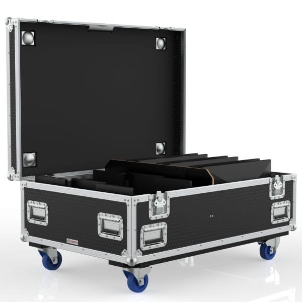Road case for 6x 24in DELL P2418 monitors and stands