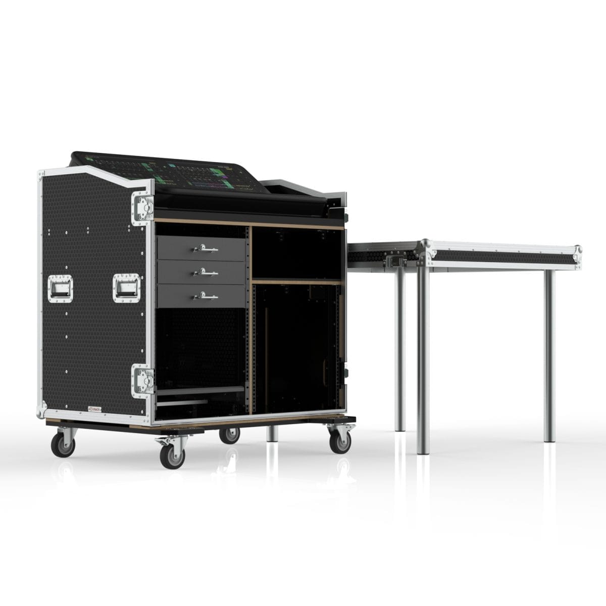 Armor Ws-Ax Series Workstation Road Case For Allen &Amp; Heath Avantis With 2 Rack Bays