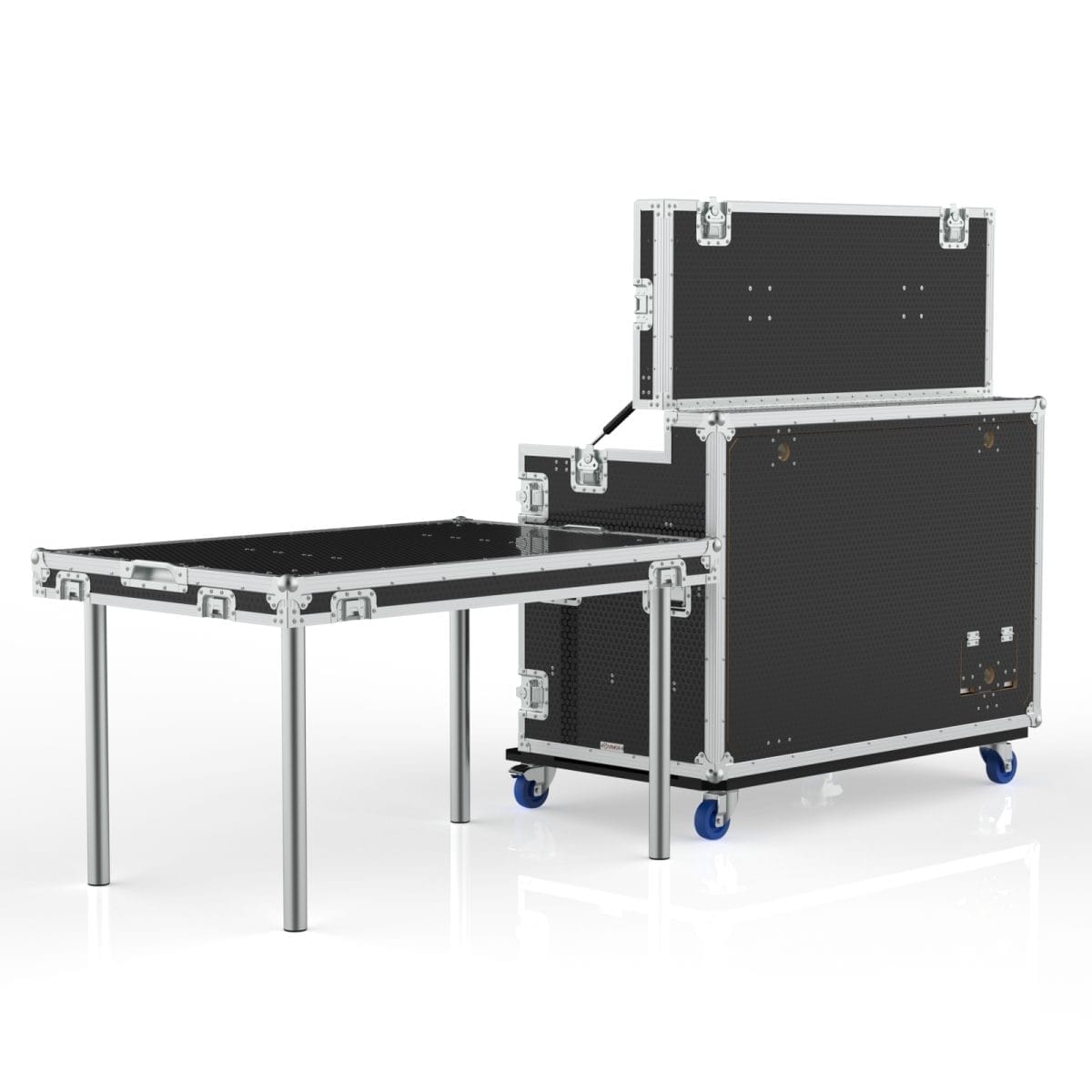 Workstation Case Fp2-S, With Vesa Mount For 2 Of 27&Quot; Monitors, 2 Standard Rack Bays