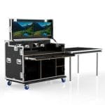Workstation Case Fp2-S, With Vesa Mount For 2 Of 27&Quot; Monitors, 2 Standard Rack Bays