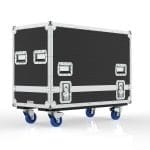 Speaker Road Case For Dual D&Amp;B E12-D Speakers With Center Storage Compartment