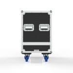 Speaker Road Case For Dual D&Amp;B E12-D Speakers With Center Storage Compartment