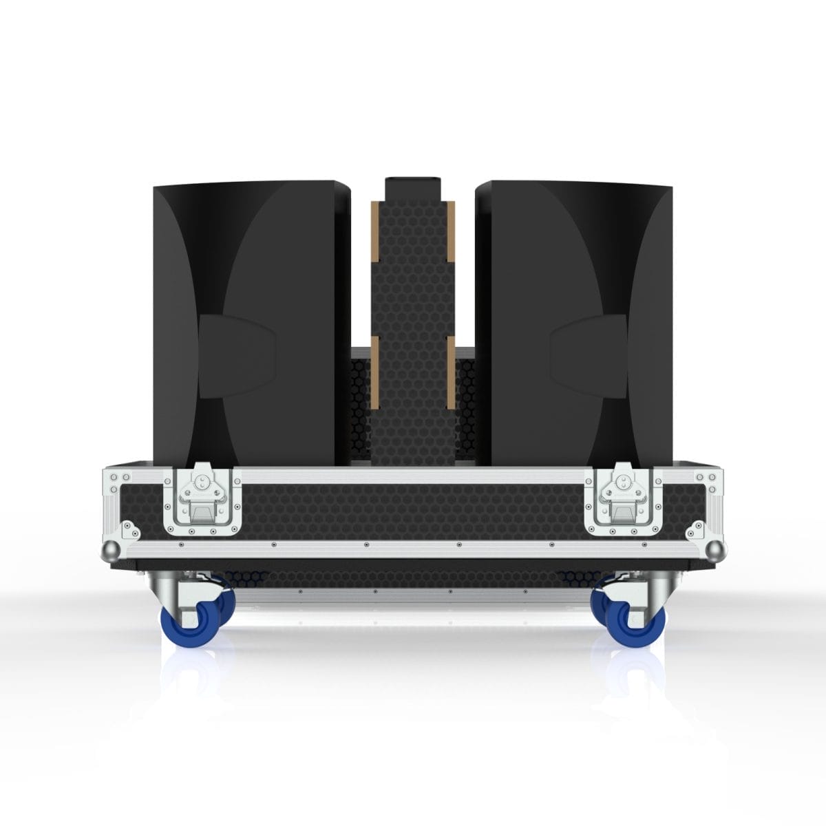 Speaker Road Case For Dual D&Amp;B E12-D Speakers With Center Storage Compartment