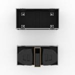Speaker Road Case For Dual D&Amp;B E12-D Speakers With Center Storage Compartment