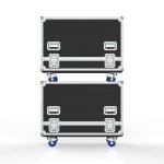 Speaker Road Case For Dual D&Amp;B E12-D Speakers With Center Storage Compartment