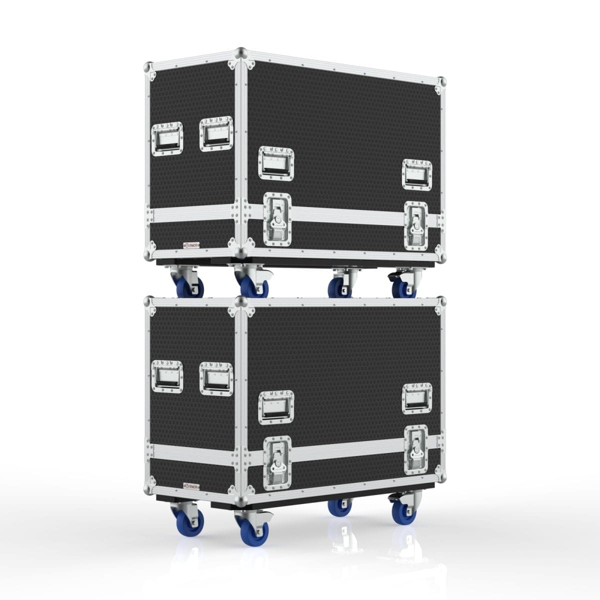 Speaker Road Case For Dual D&Amp;B E12-D Speakers With Center Storage Compartment