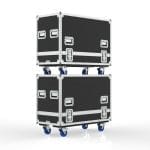 Speaker Road Case For Dual D&Amp;B E12-D Speakers With Center Storage Compartment