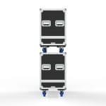 Speaker Road Case For Dual D&Amp;B E12-D Speakers With Center Storage Compartment
